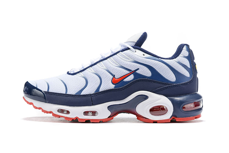Nike Air Max VaporMax Plus White Navy Blue Red Shoes - Click Image to Close